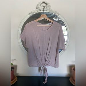 Madewell button back tie front tee